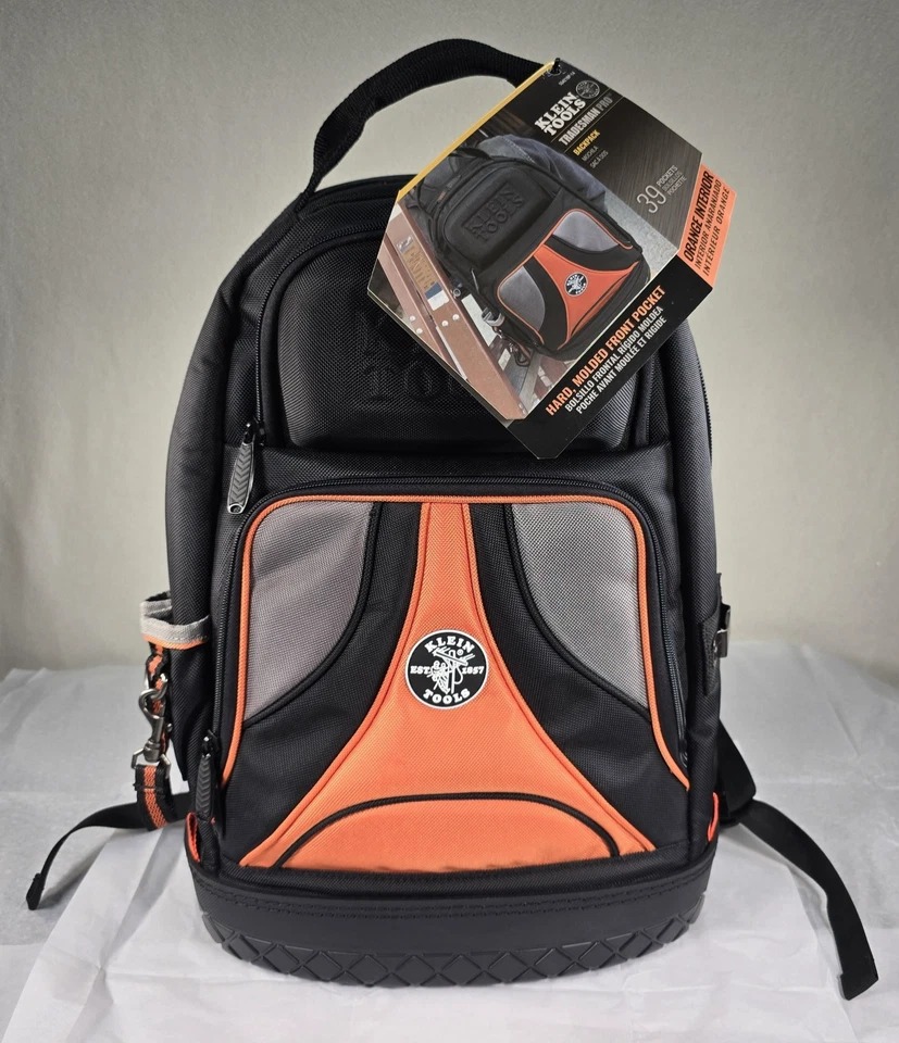 Klein Tools Tradesman Pro Organizer Tool Backpack 39 Pockets 55421BP-14 1680D - Image 1 of 4