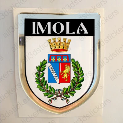 ALL3DSTICKERS Aufkleber Imola Italien Wappen Flagge 3D Kfz-Aufkleber Fahne Emblem