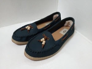 UGG Australia Suzette Blue Flats Moccasin US 6 UK 4.5 EU 37 - Picture 1 of 8