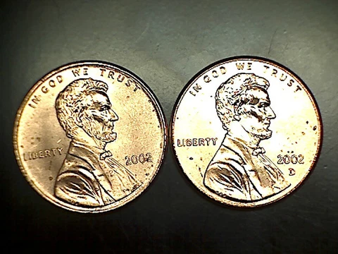 2002 P D Lincoln Memorial Cent Penny BU Brilliant Uncirculated Set From Rolls Cover