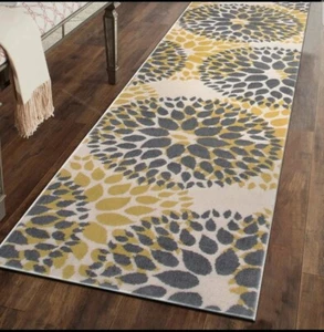 Rugshop Runner Rug Modern Floral Circles Carpet Runners 2x7 - Picture 1 of 5