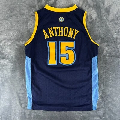 Adidas Basketball Jersey Youth Boy L Vintage Carmelo Anthony #15 Denver Nuggets - Image 1 of 4