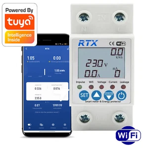 RTX Stromzähler Wattmeter Messung bis zu 63A TUYA WiFi DIN - Bild 1 von 7
