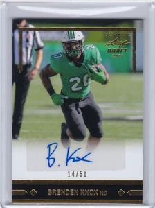 2021 Leaf Ultimate Draft 1991 Leaf Rookie Auto Gold Brenden Knox - Cowboys 14/50 - Picture 1 of 1