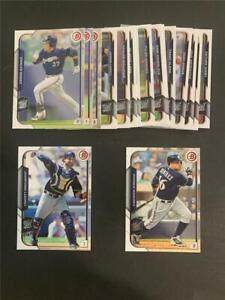 2015 Bowman Milwaukee Brewers Team Set 17 Cards With Prospects & Draft