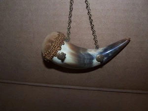 Victorian oriGINAL - ram horn hanging key holder - Picture 1 of 6