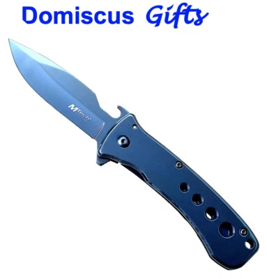 7" ¡NUEVO! NAVAJA DE BOLSILLO MTech ICE Azul Acabado ESPEJO Cuchillos Plegables MT-A1093BL Foto 1 de 4