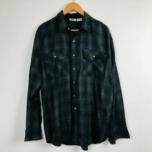 Timber Trail Men's Plaid Long Sleeve Button Front Shirt Fully Lined Size Large - Picture 1 of 4