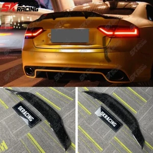 Carbon Fiber/Gloss Black Rear Duckbill Spoiler Wing Fits Audi A5 Coupe 2Dr 08-15 - Picture 1 of 31
