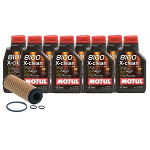 8L Motul 8100 X-CLEAN 5W40 Wix Filter Motor Oil Change Kit API SN - Picture 1 of 1