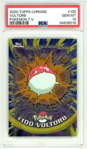 Pokemon Voltorb Topps Chrome #100 PSA 10 Gem Mint - Picture 1 of 2