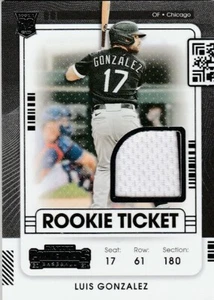 2021 Panini Contenders Rookie Ticket Jersey Relic Luis Gonzalez - Bild 1 von 2