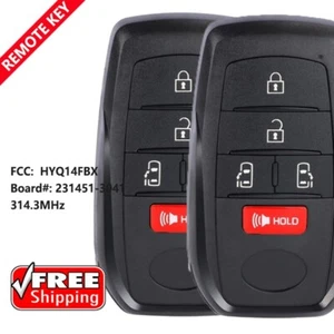 2X FOR TOYOTA SIENNA 2021-2024 SMART KEYLESS REMOTE FOB HYQ14FBX 231451-3041 - Picture 1 of 1