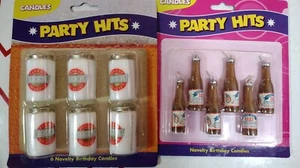 Beer Shape Candles Beer Can & Bottles Happy Anytime Adult  Novelty (12 pc - Picture 1 of 9