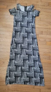 Design History Women's Cold Shoulder Black and White  Long Maxi Dress  S - Picture 1 of 4