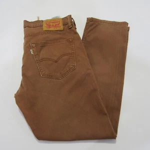 Levis 502 Mens Regular Fit Tapered Leg Stretch Brown Jeans W32/ L28 REF (M18357) - Picture 1 of 12