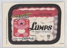 1985 Topps Wacky Packages Lumps Diapers #23 0m3b