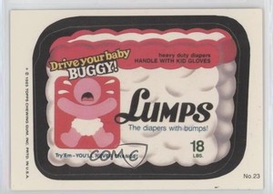 1985 Topps Wacky Packages Lumps Diapers #23 0m3b