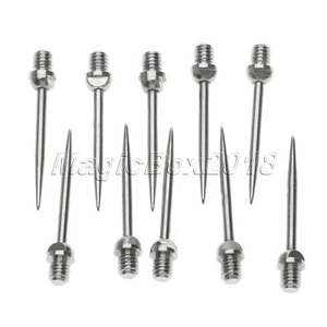 10Pc Replacement Silver Colour Steel Darts Tips Dart Points Needles Shaft Supply - Picture 1 of 10