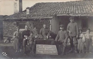 Mazedonien - KRIVOLAK Negotino - mazedonische und deutsche Soldaten, Weihnachten 1916 ECHTE P - Bild 1 von 2
