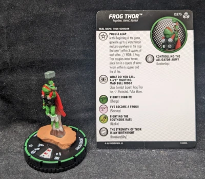 Frog Thor 037b - Marvel Heroclix - War of the Realms -Re-Glued foot  w/ Card - Image 1 of 4