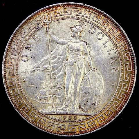1925 Great Britain Trade $1 Dollar Coin ~ KM-T5 PRID-25 Cover