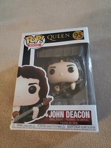 JOHN DEACON QUEEN #95 FUNKO POP- NEW WITH POP PROTECTOR  - Picture 1 of 7