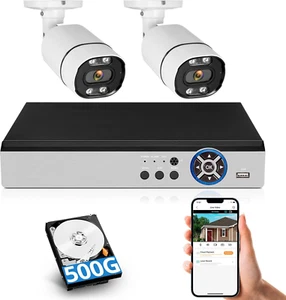 KERUI 5MP 8CH DVR Security Camera System 2pcs 4pcs Security Cameras 500G 1TB HDD - Picture 1 of 49