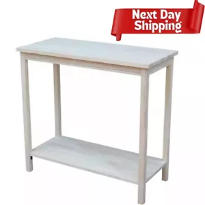 International Concepts Natural Wood Unfinished Accent Table, Console Table - Picture 1 of 7