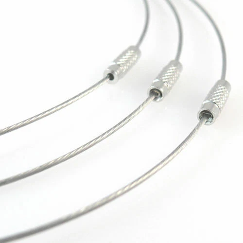 Halsreif aus Edelstahl mit Schraubverschluß 46cm altsilber Collier silber -2012 - Bild 1 von 1