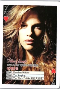 Hilary Swank Hollywood Movie Film Star Trading Playing Card - Picture 1 of 2