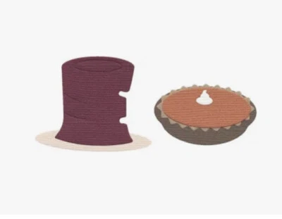 QuicKutz Pie & Cranberry Jelly Shape Die Scrapbooking Card Making REV-0245-S - Image 1 of 3