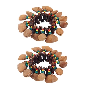 2 Stück Handglocke Afrikanische Glocken für Djembes Nussschalenarmband - Bild 1 von 12