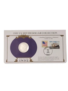 PCS 1892 O Morgan dólar de plata y panel de estampillas - Colección de dólares de plata de EE. UU. - Imagen 1 de 4