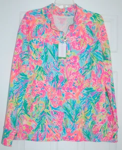 LILLY PULITZER SKIPPER FAN SEA PANTS LUXLETIC POPOVER TOP 1/2 ZIP SWEATSHIRT XL - Picture 1 of 4