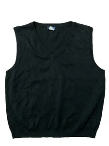 Classroom School Uniforms Unisex Black V-Neck Sweater Vest 3XL Office Workwear - Picture 1 of 3