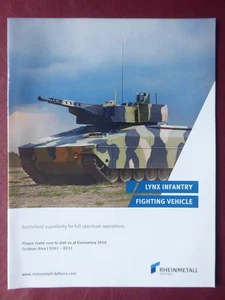 6/2016 PUB RHEINMETALL DEFENCE LYNX IFV INFANTRY FIGHTING VEHICLE ORIGINAL AD - Picture 1 of 1