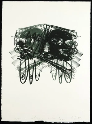 DDR. "Trau-schau-wem" Lithographie Osmar OSTEN (B. Münzner *1959 D) handsigniert - Bild 1 von 4