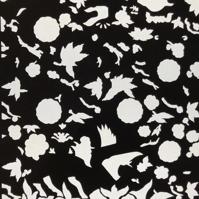 Antique Japanese Katagami Paper Kimono Stencil Katazome Flowers Leaves C912 - Image 1 of 4