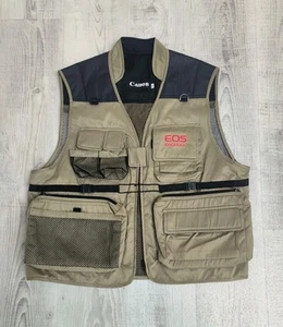 Canon EOS Vest Jacket Gilet Utility Camera Coat Mens XL Professional Photography - Imagen 1 de 6