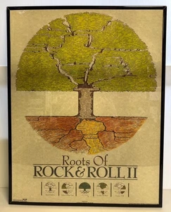 Original 1994 Roots of Rock and Roll II Vintage Poster 22 X 28 Black Frame - Picture 1 of 11