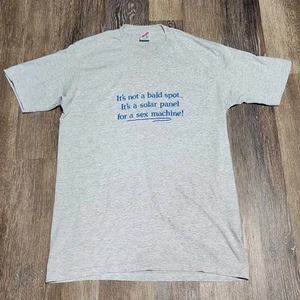 VTG Jerzees Bald Spot Solar Sex Machine Funny 90s T-shirt XL Fits Small Medium - Picture 1 of 7