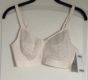 Chantelle 13F8 Norah Supportive Wire Free Bra Cream Ivory NWT 34D - Picture 1 of 6