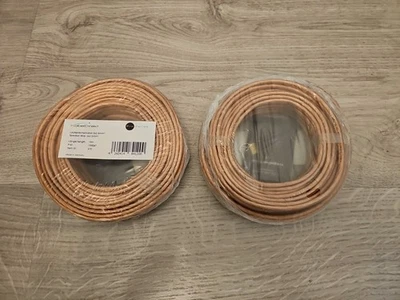 2x 15M Kabeldirekt – Pure Copper Stereo Audio Speaker Wire Cable – 2 X 5mm *NEW* - Image 1 of 4