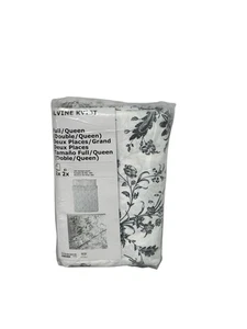 Ikea ALVINE KVIST Full/Queen Duvet cover and pillowcases white/gray - NEW - Bild 1 von 5