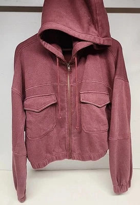 Forever 21 Plus Size Drawstring Hoodie Size 0X NWT Burgundy — 第 1/4 张图片