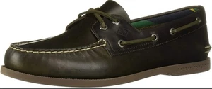 Men's Sperry Top-Sider A/O 2-Eye Push Varsity Boat Shoes, STS21634 Sizes Olive/B - Picture 1 of 5