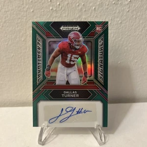 2024 Prizm Draft Picks Dallas Turner Sensational Signatures Green Prizm RC - Picture 1 of 2