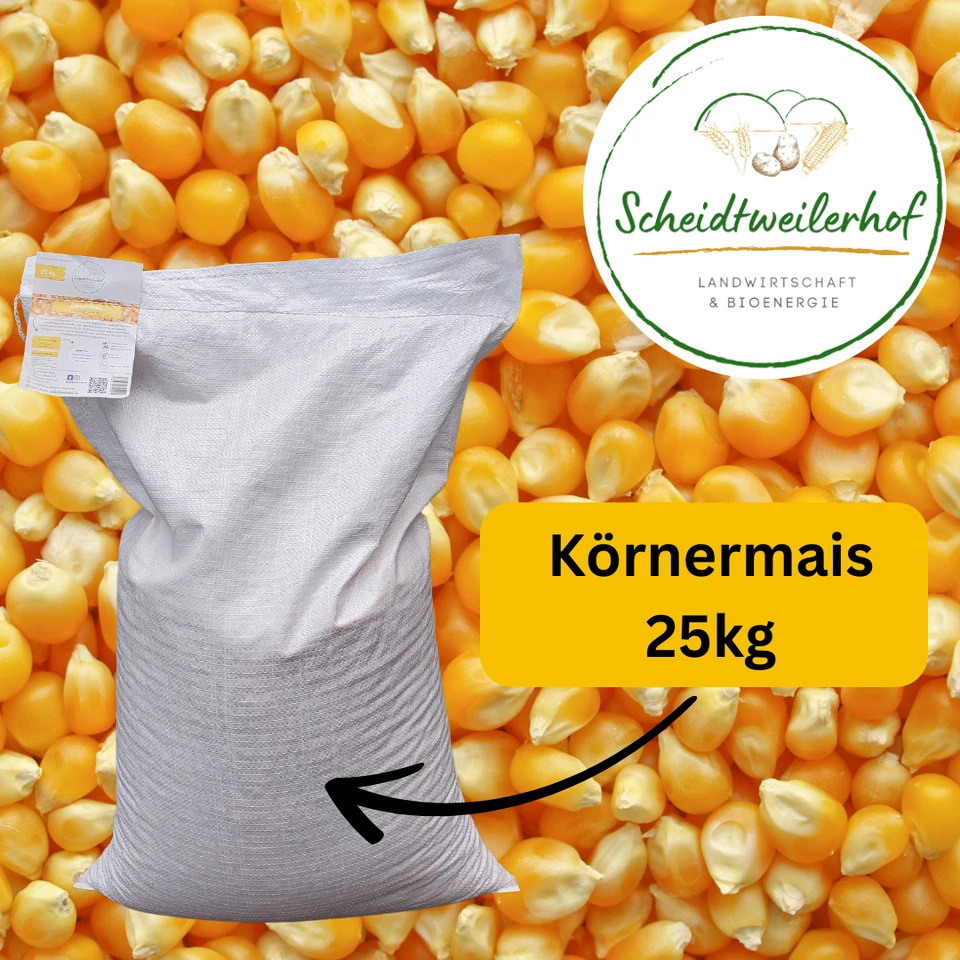 Mais 25kg Sack -ganzer Körnermais, Futtermais, Hühnerfutter - Bild 1 von 1