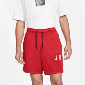 $50 Nike Air Jordan Men's Mesh Shorts DV7742-687 Red Above Knee - Picture 1 of 7